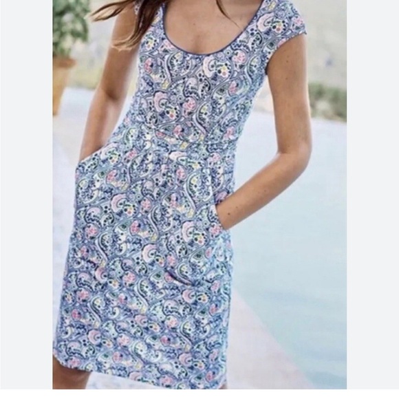 Boden Dresses & Skirts - Boden Blue Pink Sundress Cap Sleeve Mini